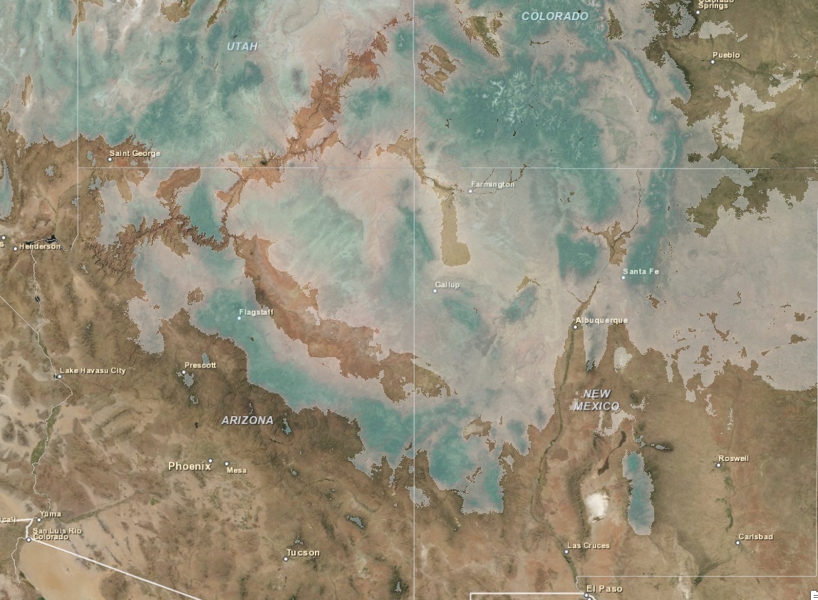Snow Cover: Satellite Image and SNOTEL Data, 2 February 2010