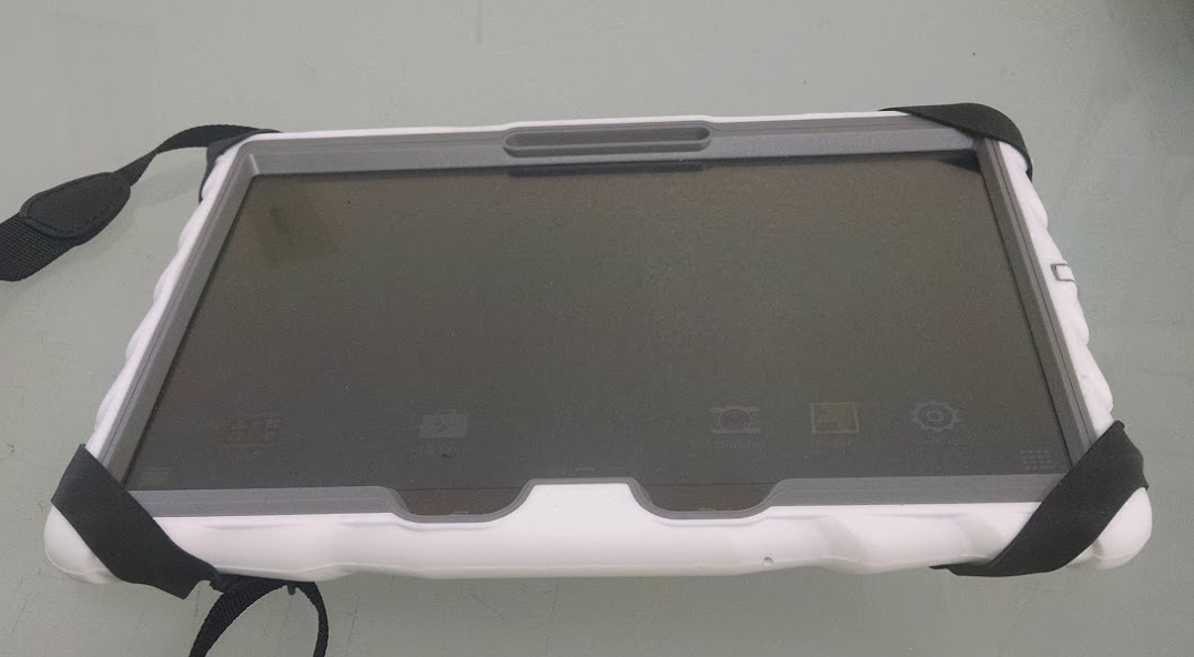 Android tablet with protective case used by UNM OCA for data collection 
